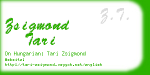 zsigmond tari business card